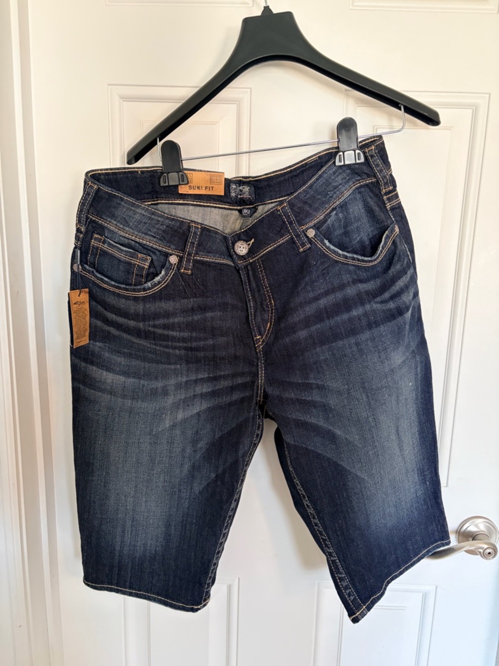 Silver Jeans Dark Indigo Women's Suki Fit Denim Shorts